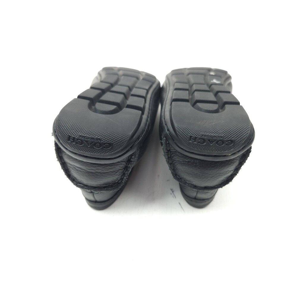 Coach Womens Mary Lock Up Driving Loafers Size 6 B Black Pebbled Grain Leather - Picture 10 of 11